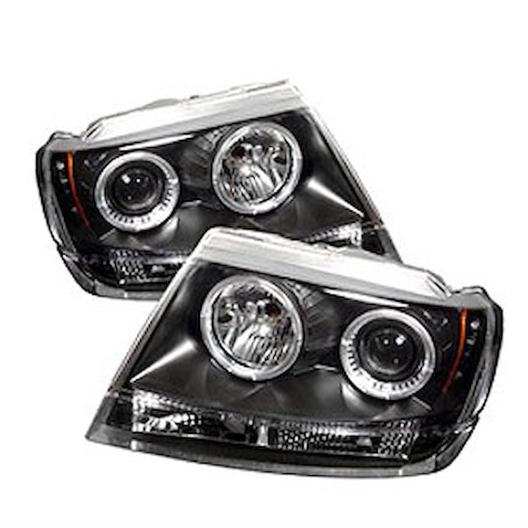 Halo LED Projector Headlights 1999-2004 Jeep Grand Cherokee