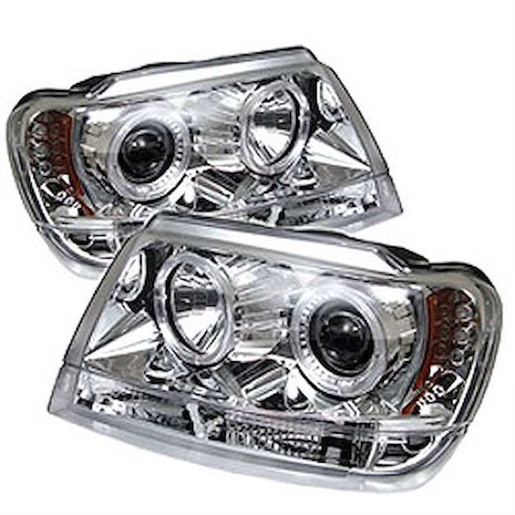 Halo LED Projector Headlights 1999-2004 Jeep Grand Cherokee