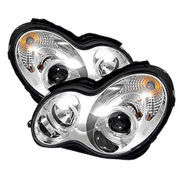 Halo LED Projector Headlights 2001-2005 Mercedes Benz C-Class