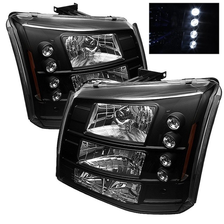 LED Crystal Headlights 2003-2006 Chevy Silverado 1500/2500/3500