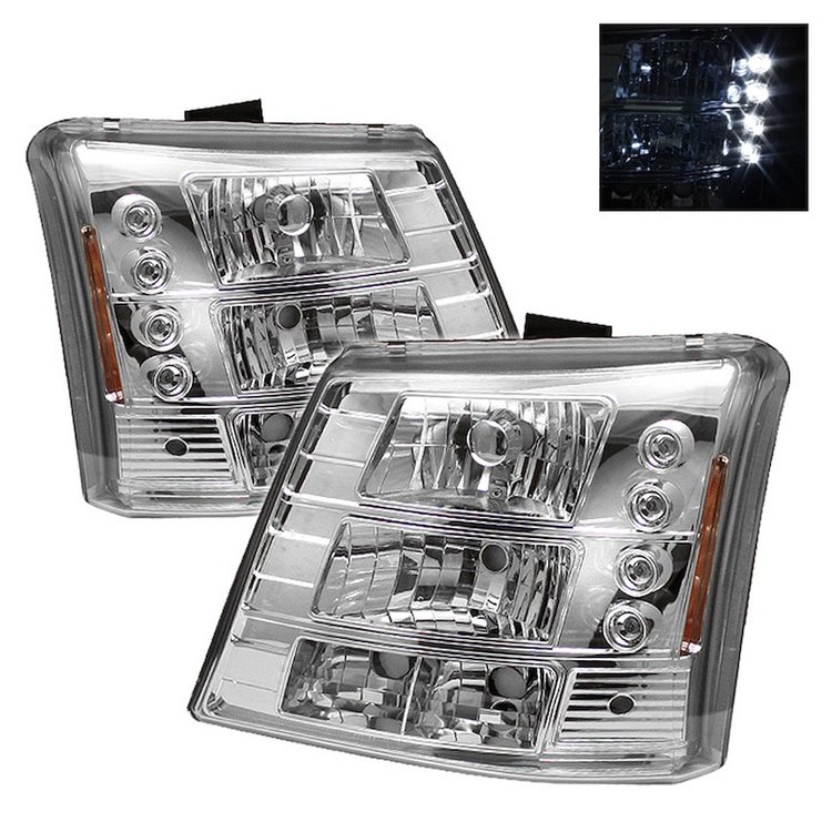LED Crystal Headlights 2003-2006 Chevy Silverado 1500/2500/3500