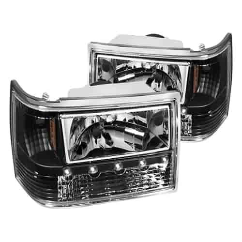 xTune LED Crystal Headlights 1993-1998 Jeep Grand Cherokee