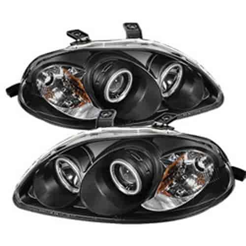 Halo CCFL Projector Headlights 1996-1998 Honda Civic
