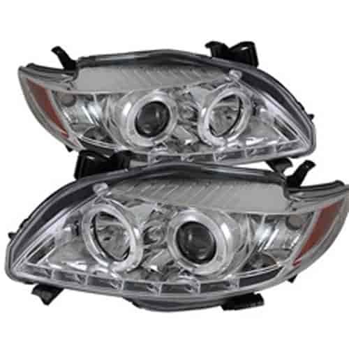 Halo DRL Projector Headlights 2009-2010 Toyota Corolla