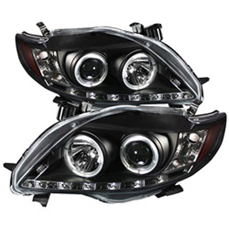 Halo DRL Projector Headlights 2009-2010 Toyota Corolla