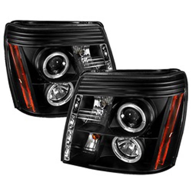 Halo DRL Projector Headlights 2002-2003 Cadillac Escalade