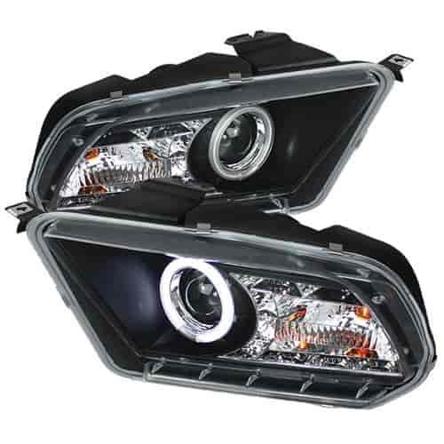 Halo CCFL DRL Projector Headlights 2010-2013 Ford Mustang