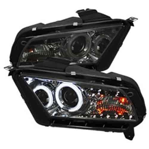Halo CCFL DRL Projector Headlights 2010-2013 Ford Mustang