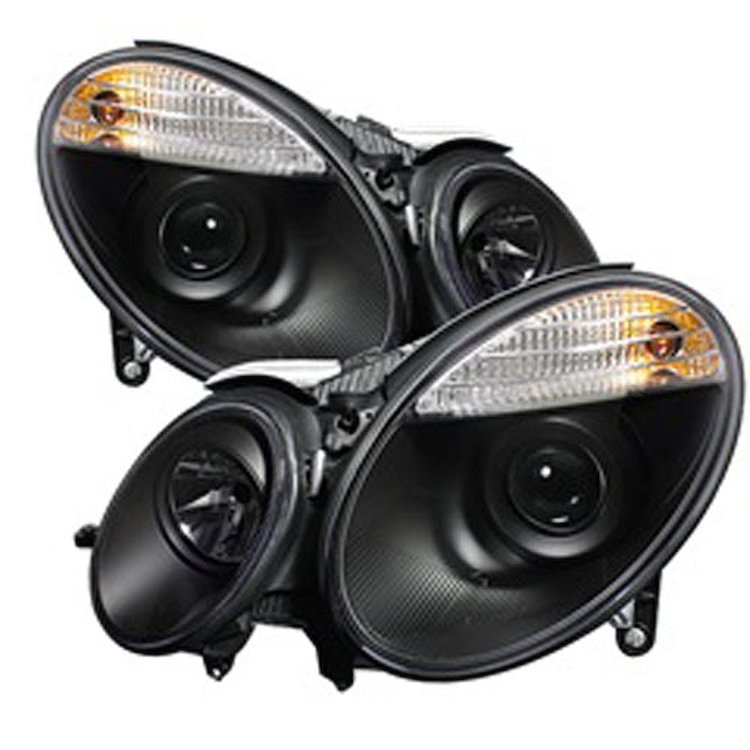 Halo LED Projector Headlights 2007-2009 Mercedes Benz E-Class