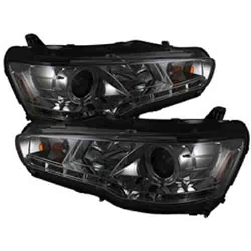 Halo DRL Projector Headlights 2008-2014 Mitsubishi Lancer/Evo-10