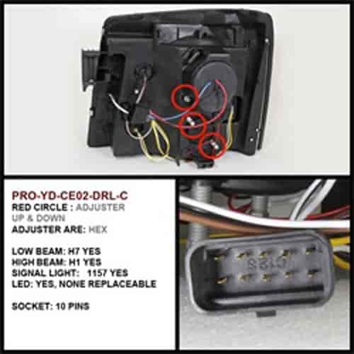Halo DRL Projector Headlights 2011-2013 Hyundai Sonata