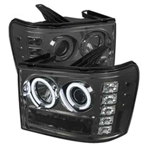 Halo CCFL Projector Headlights 2007-2013 GMC Sierra