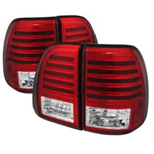 LED Tail Lights Uses Stock Bulbs Pair Red/Clear
