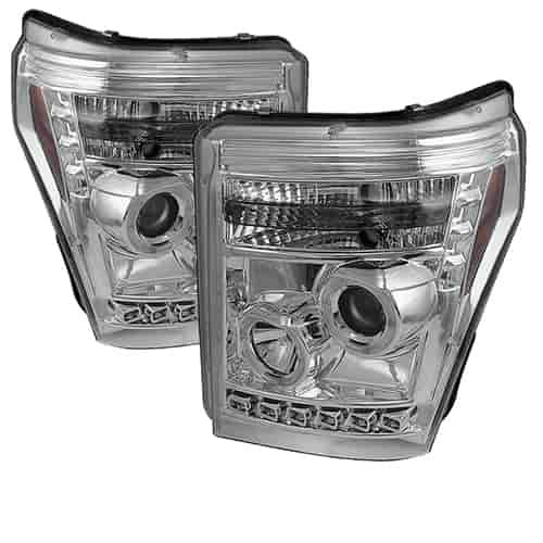 Halo DRL Projector Headlights 2011-2016 Ford F250/350/450