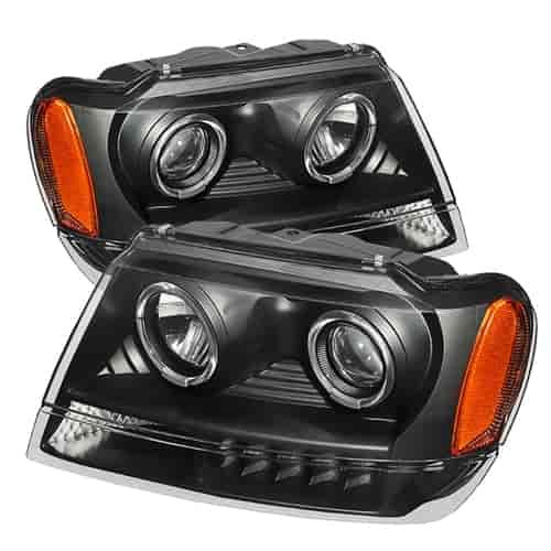 xTune Halo LED Projector Headlights 1999-2004 Jeep Grand Cherokee