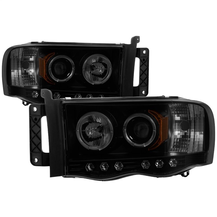 Halo LED Projector Headlights 2002-2005 Dodge Ram