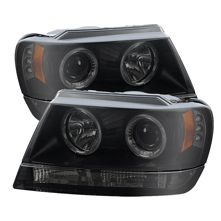 Halo LED Projector Headlights 1999-2004 Jeep Grand Cherokee