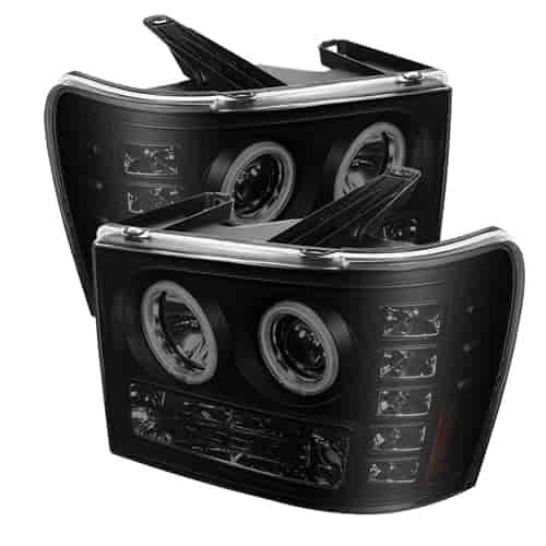 Halo CCFL Projector Headlights 2007-2013 GMC Sierra