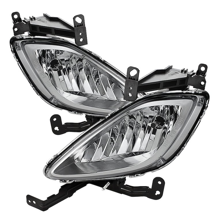 OEM Fog Lights w/Switch Clear 2011-2013 Hyundai Elantra