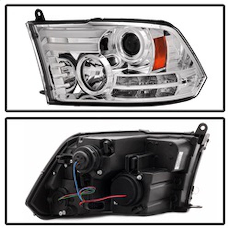 Light Bar DRL Projector Headlights 2013-2016 Dodge Ram 1500/2500/3500