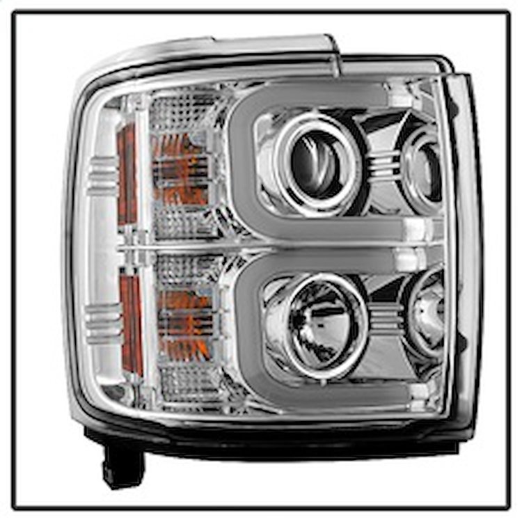 Light Bar DRL Projector Headlights 2015-2016 Chevy Silverado 2500HD/3500HD