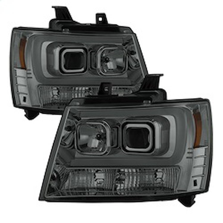 Light Bar DRL Projector Headlights 2007-2014 Chevy Tahoe/Avalanche/Suburban