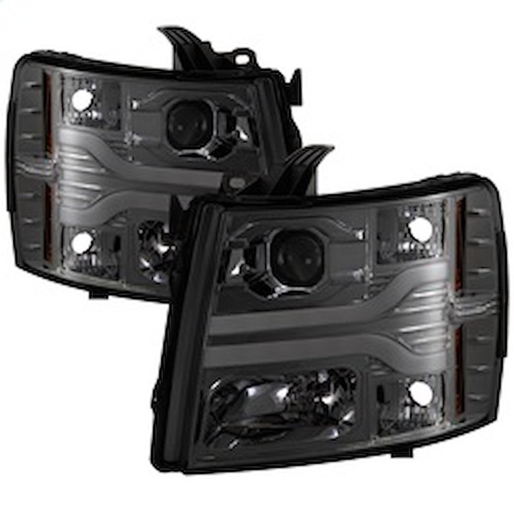 DRL LED Projector Headlights 2007-2014 Chevy Silverado