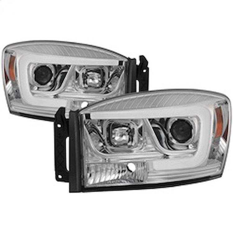 Light Bar DRL LED Projector Headlights 2006-2009 Dodge Ram