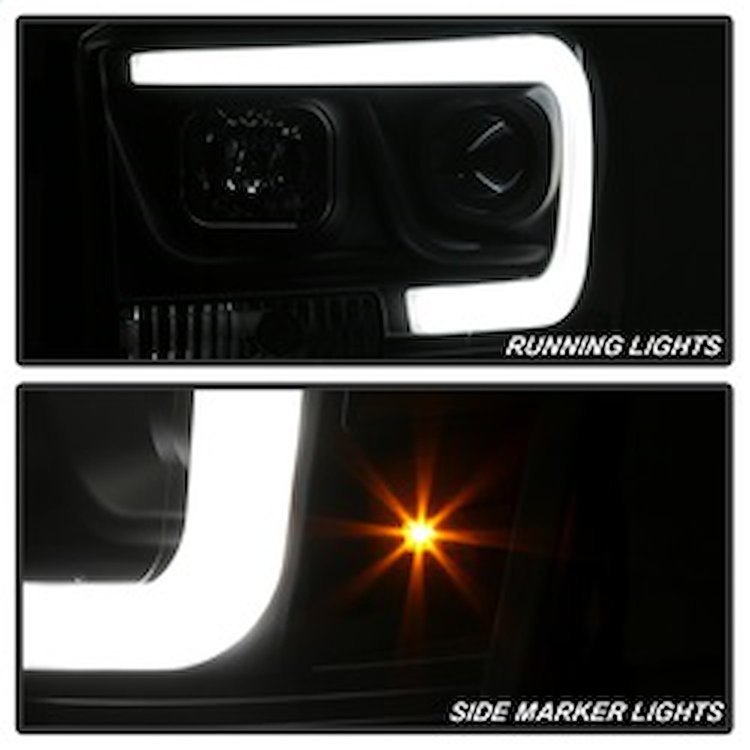 Light Bar DRL LED Projector Headlights 2006-2009 Dodge Ram