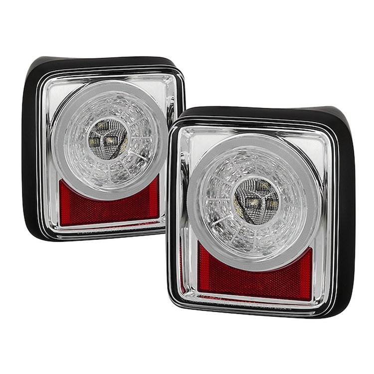 Full LED Tail Lights for Late-Model Jeep Wrangler JL [Chrome]