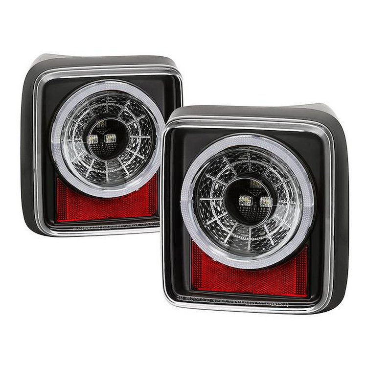 Full LED Tail Lights for Late-Model Jeep Wrangler JL [Black]