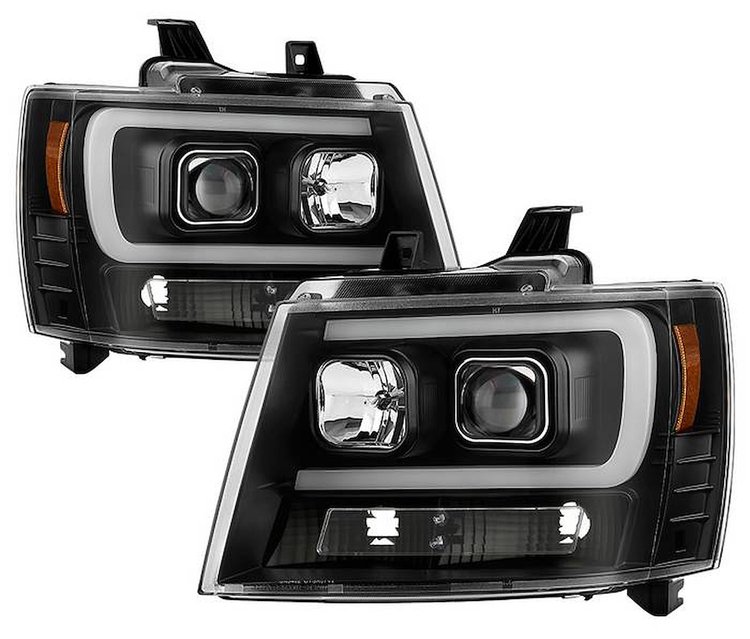 Platinum Series Projector Headlights 2007-2014 Chevy Avalanche, Suburban, Tahoe, Black