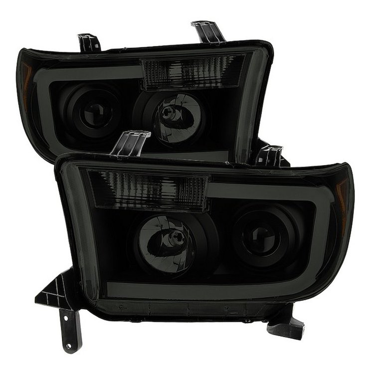 xTune Light Bar LED Projector Headlights 2007-2013 Toyota Tundra