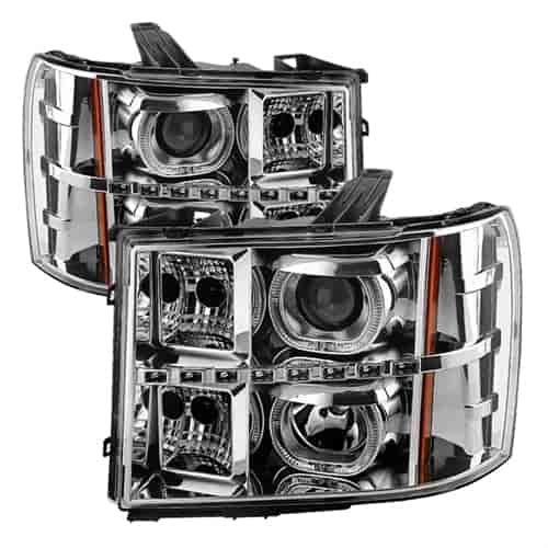 xTune Halo LED Projector Headlights 2007-2013 GMC Sierra