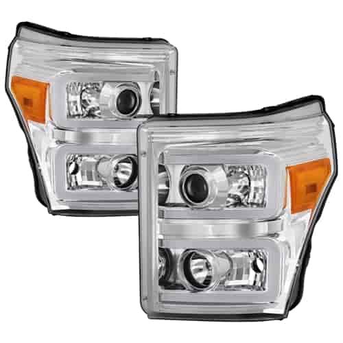 xTune Light Bar DRL Projector Headlights 2011-2016 Ford F250/F350/F450