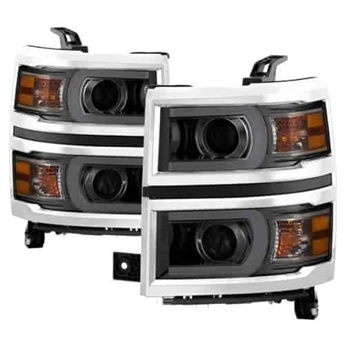 Light Bar DRL Projector Headlights 2014-2015 Chevy Silverado