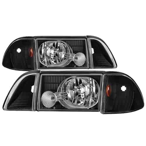 xTune OEM Style Crystal Headlights 1987-1993 Ford Mustang