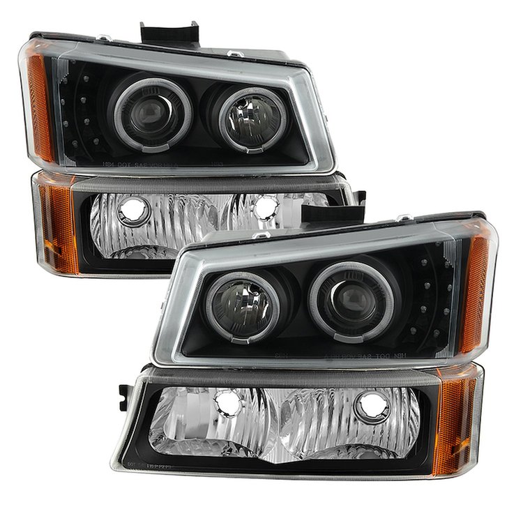 xTune Halo LED Projector Headlights 2003-2007 Chevy Silverado