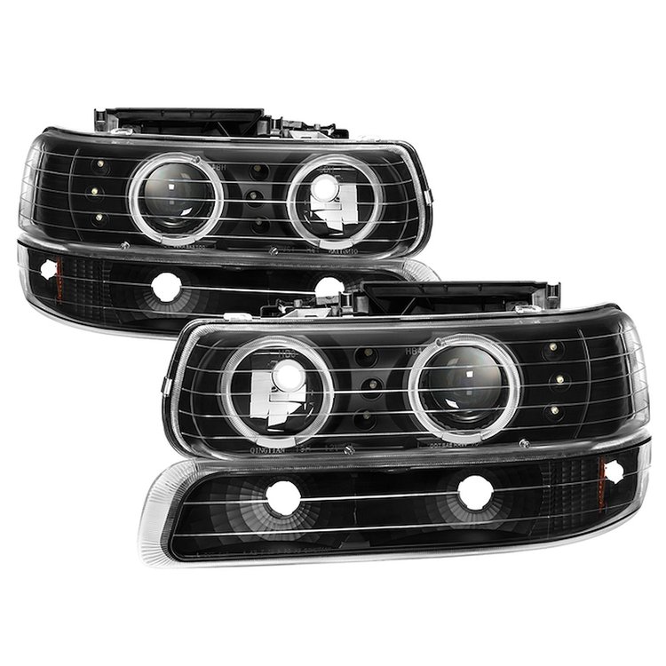 xTune Halo LED Projector Headlights 1992-2002 Chevy Silverado