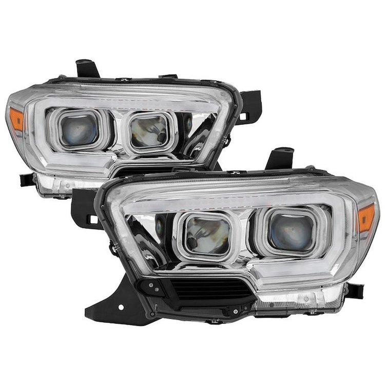 xTune Light Bar DRL Projector Headlights 2016-2018 Toyota Tacoma