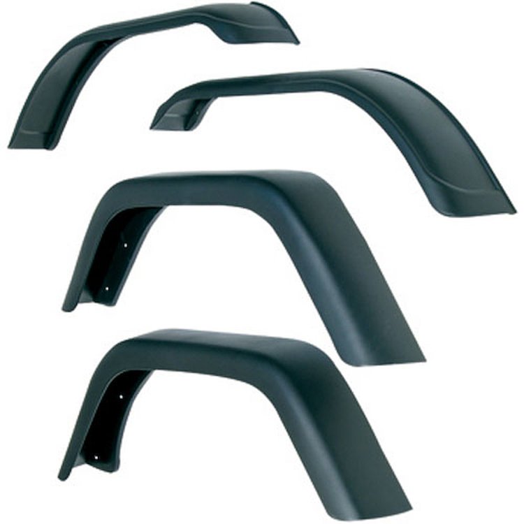 This 7-inch wide fender flare kit from Rugged Ridge fits 76-86 Jeep CJ7 but requires trimming of the