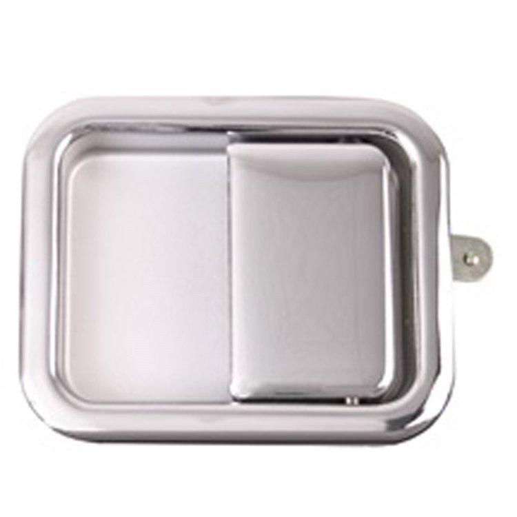 Chrome paddle-style door handle fits the Left of 81-86 Jeep CJ and 87-95 Wrangler. Also fits the Rig