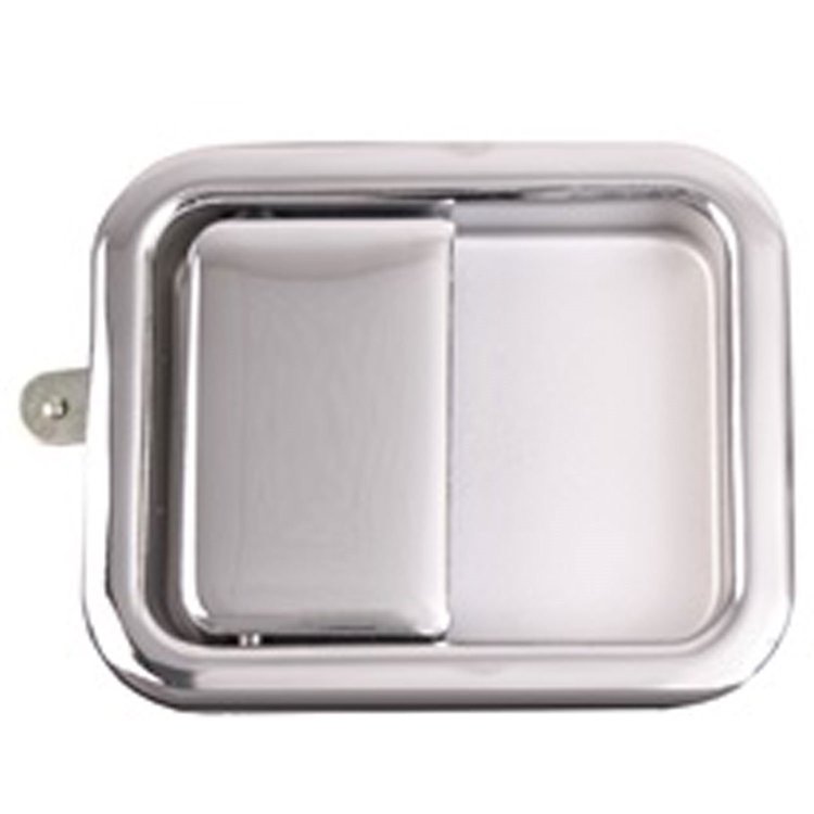 Chrome paddle-style door handle fits the right side of 81-86 Jeep CJ and 87-95 Wrangler. Also fits t