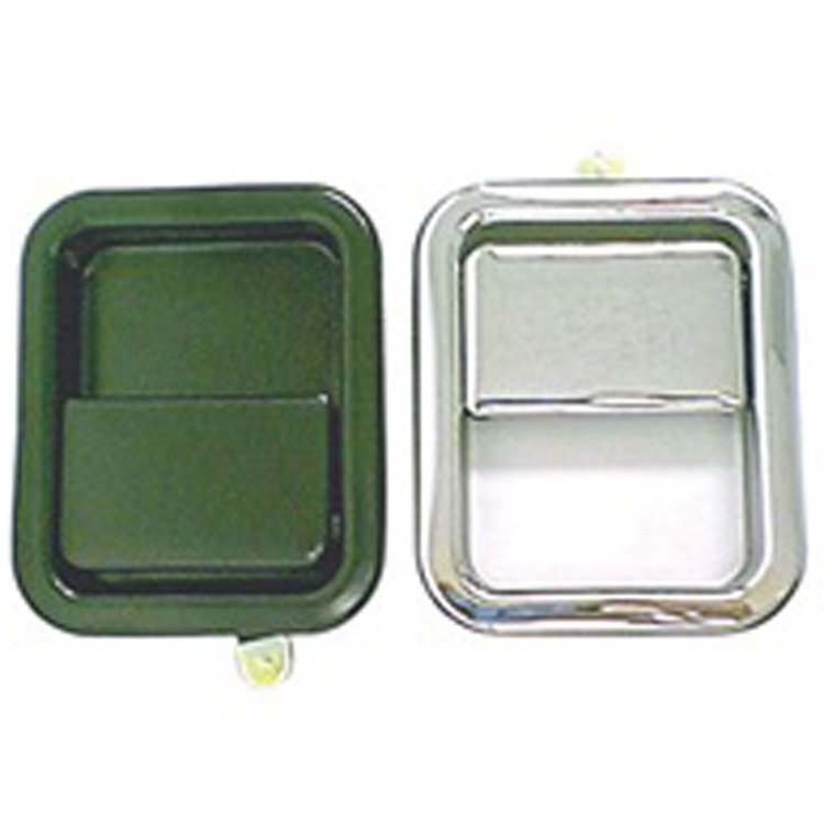 Black paddle-style door handle fits the Left of 81-86 Jeep CJ and 87-95 Wrangler. Also fits the Righ