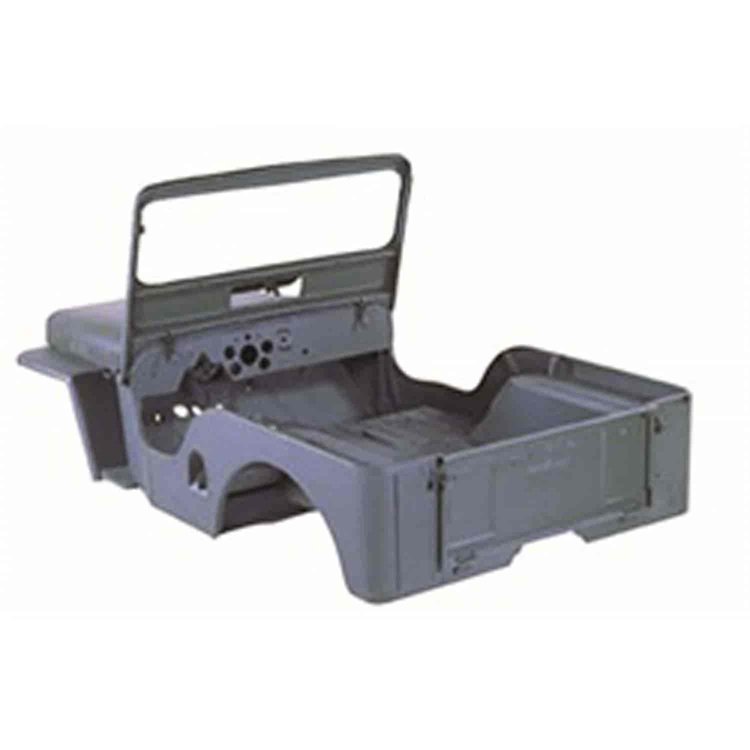 This reproduction steel body kit from Omix-ADA restores 1949-1953 Willys CJ3A. Includes the body tub