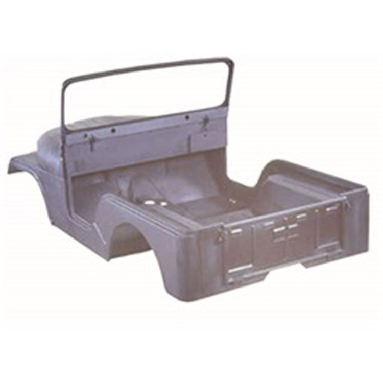 This reproduction steel body kit from Omix-ADA restores 55-68 Jeep CJ5. Includes the body tub fender