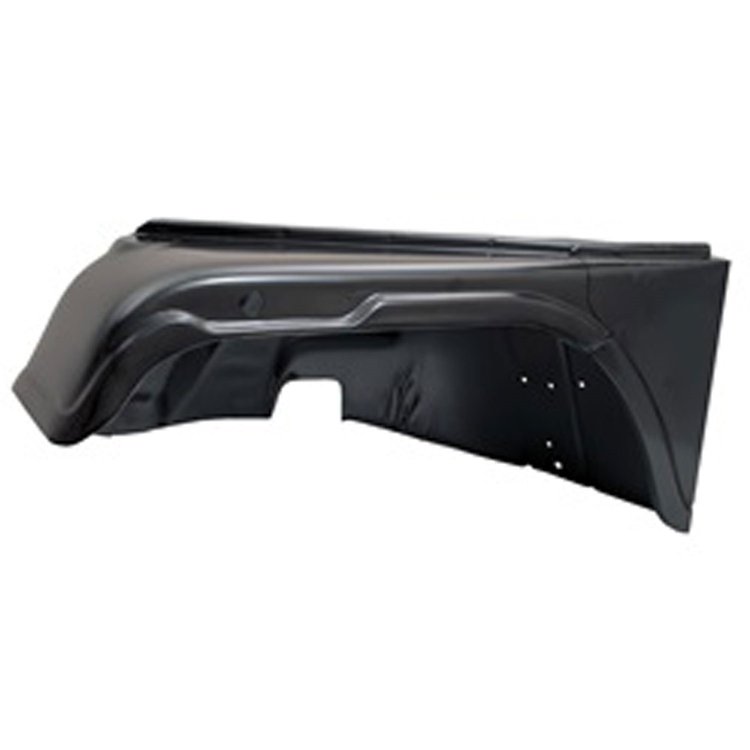Replacement front fender from Omix-ADA, Fits left side of 69-71 Jeep CJ5 and CJ6 with a side marker indent.