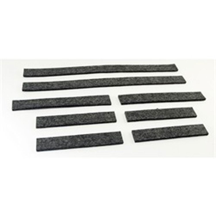 This 8 piece gas tank anti-squeak felt kit from Omix-ADA fits Ford GPW Willys MB CJ2A CJ3A M38 M38-A1 CJ3B CJ5 and CJ6.