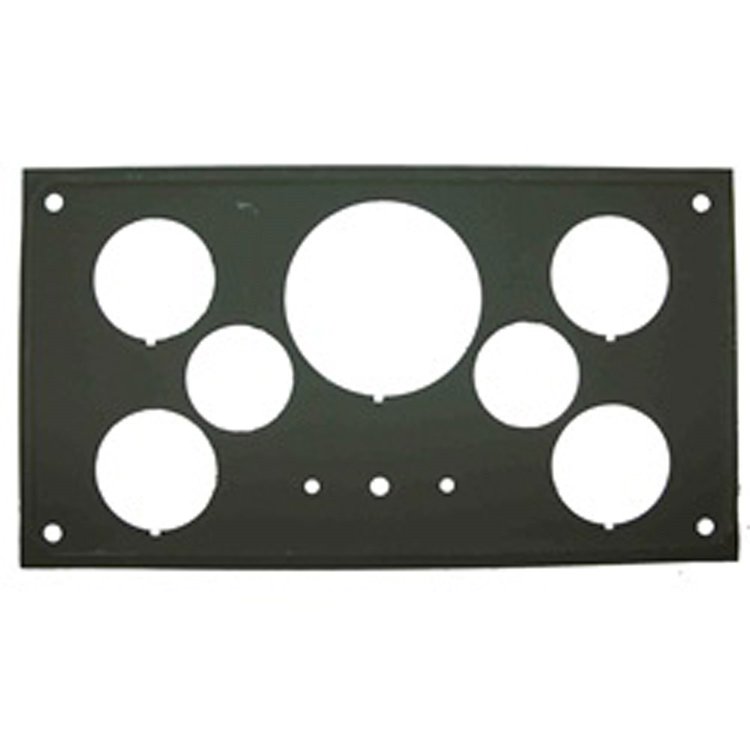 Replacement instrument cluster panel from Omix-ADA, Fits 50-52 Willys M38.
