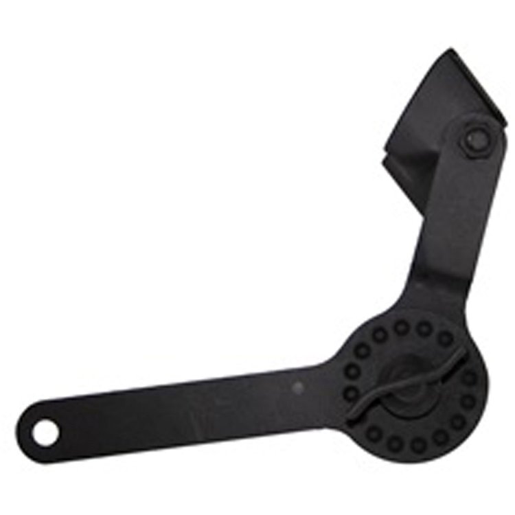 Replacement windshield adjusting arm assembly from Omix-ADA, Fits left side of windshield on 46-49 Willys CJ2A.